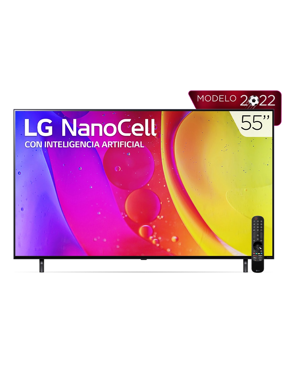 Pantalla LG NanoCell Smart TV de 55 pulgadas 4K 55NANO80SQA con WebOS |  