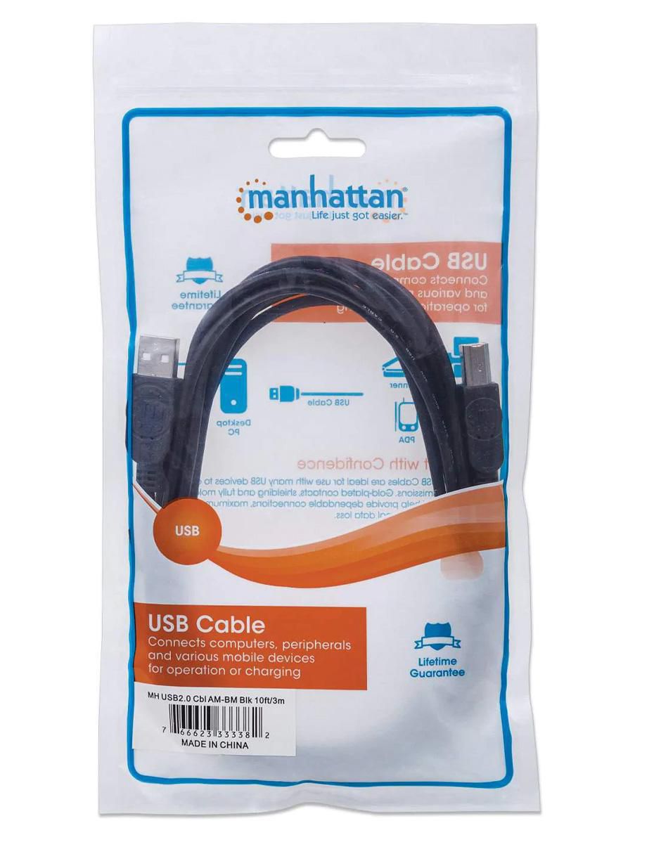 Cable USB B a tipo USB A de 5 m 4