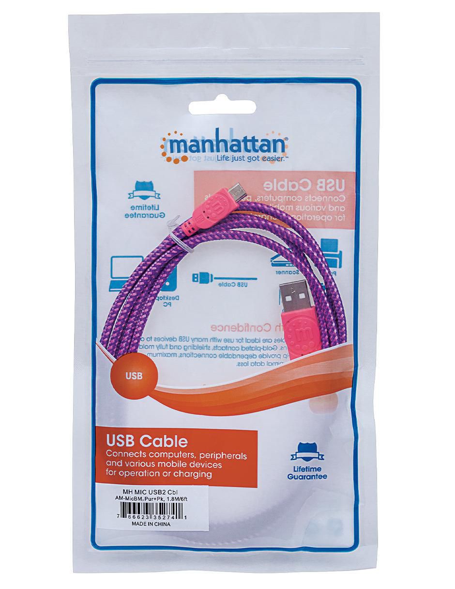 Cable micro USB a tipo USB A de 1.8 m 3
