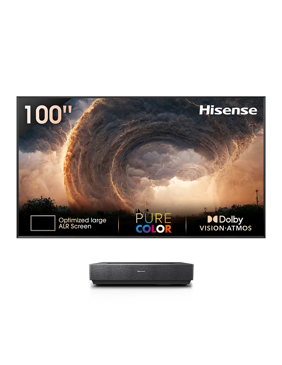 ▷ Hisense 100L5HD proyector de TV Proyector de alcance ultracorto 2700  lúmenes ANSI DLP 2160p (3840x2160) Plata