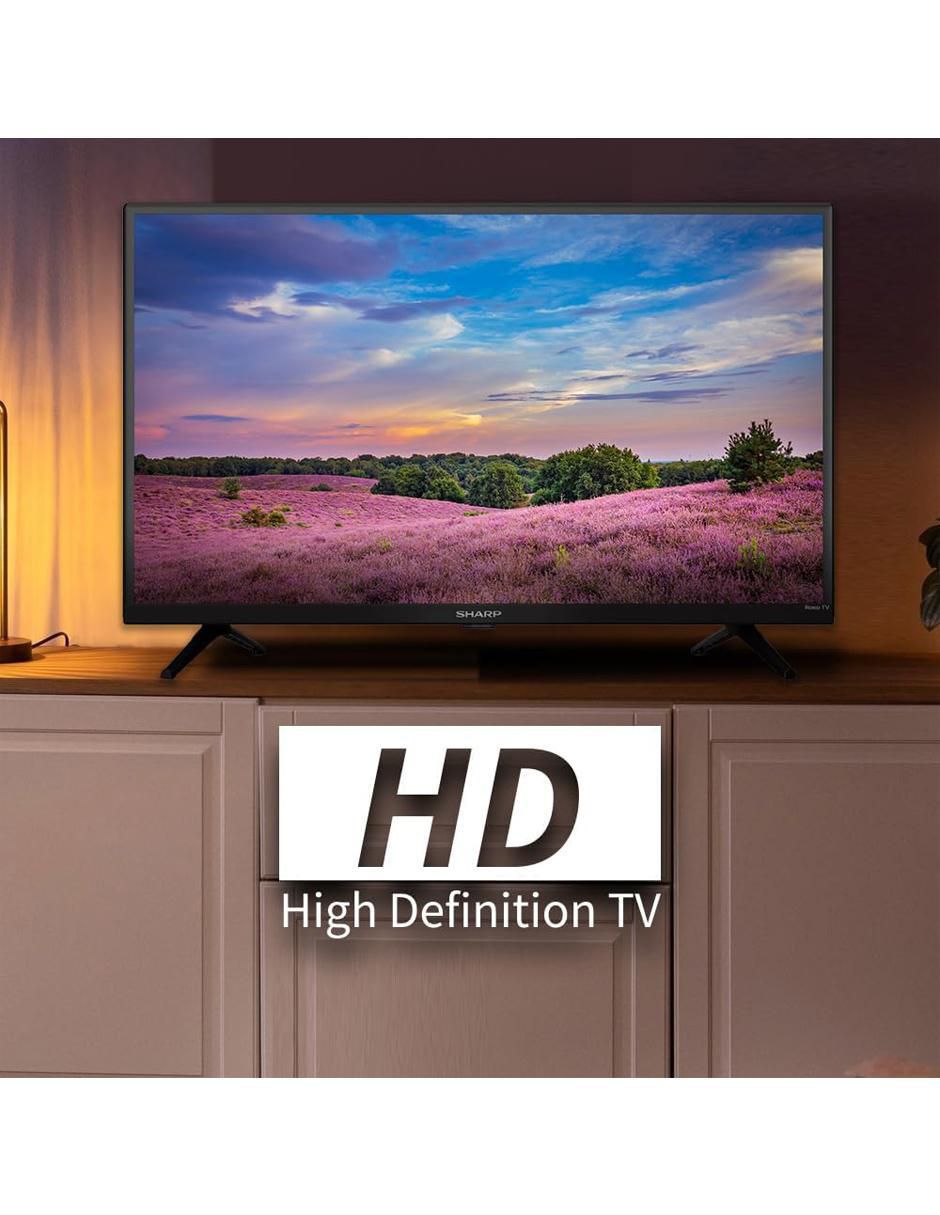 Pantalla Smart TV LED de 32 pulgadas HD 2T-C32CF2UR con Roku TV 7
