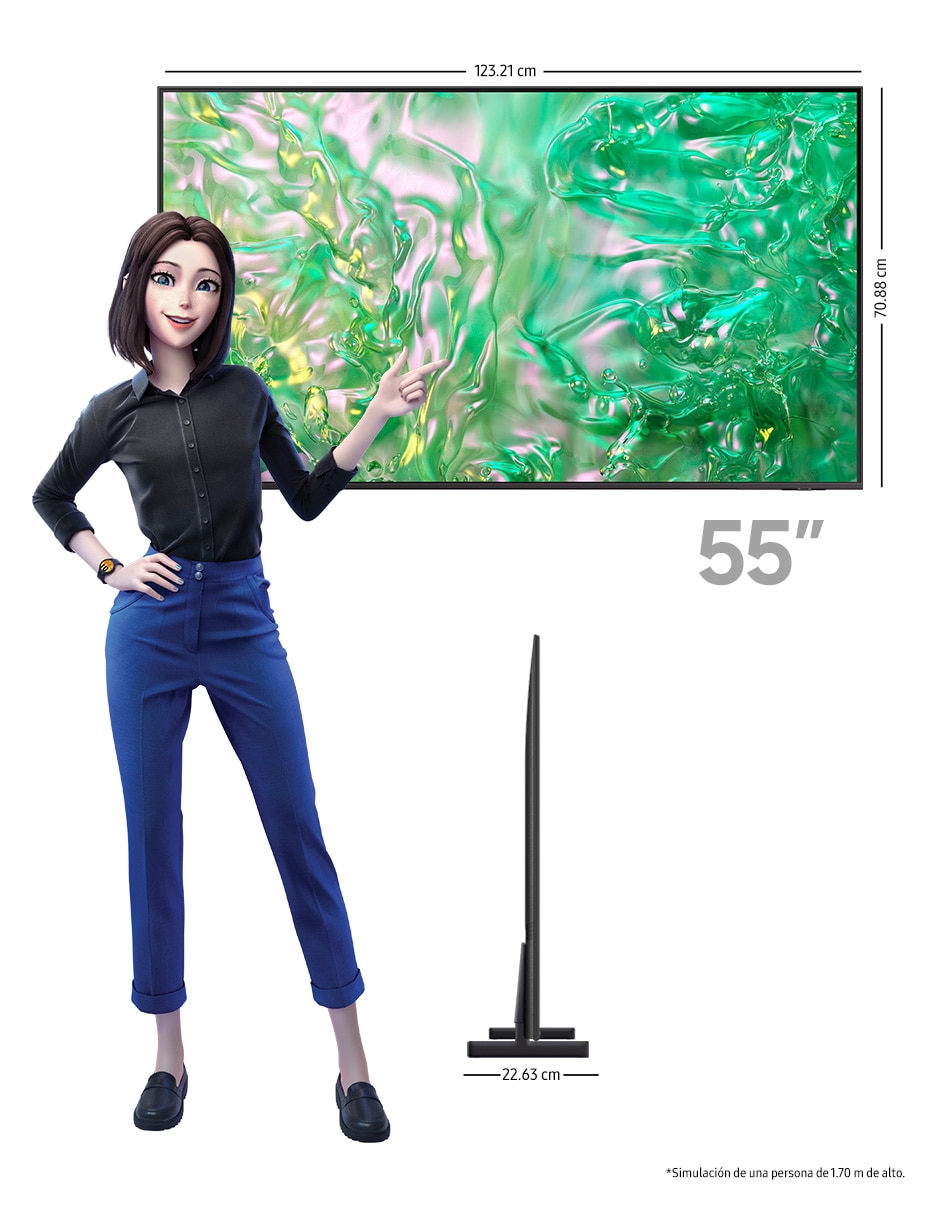 Pantalla Smart TV LED de 55 pulgadas 4K UN55DU8000FXZX 12