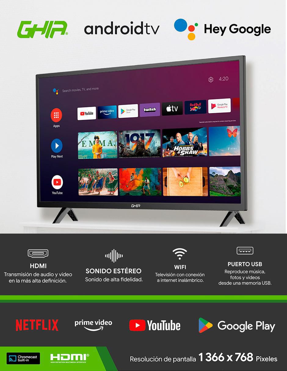 Pantalla Smart TV LED de 32 pulgadas Full HD G32ATV22 con Android TV 3
