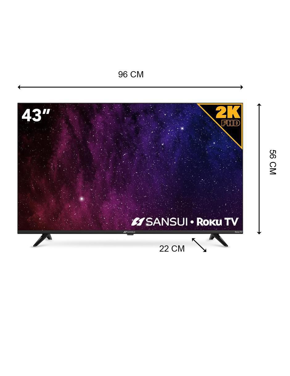 Pantalla Smart TV LED de 43 pulgadas Full HD SMX43P+HDMI con Roku TV 4