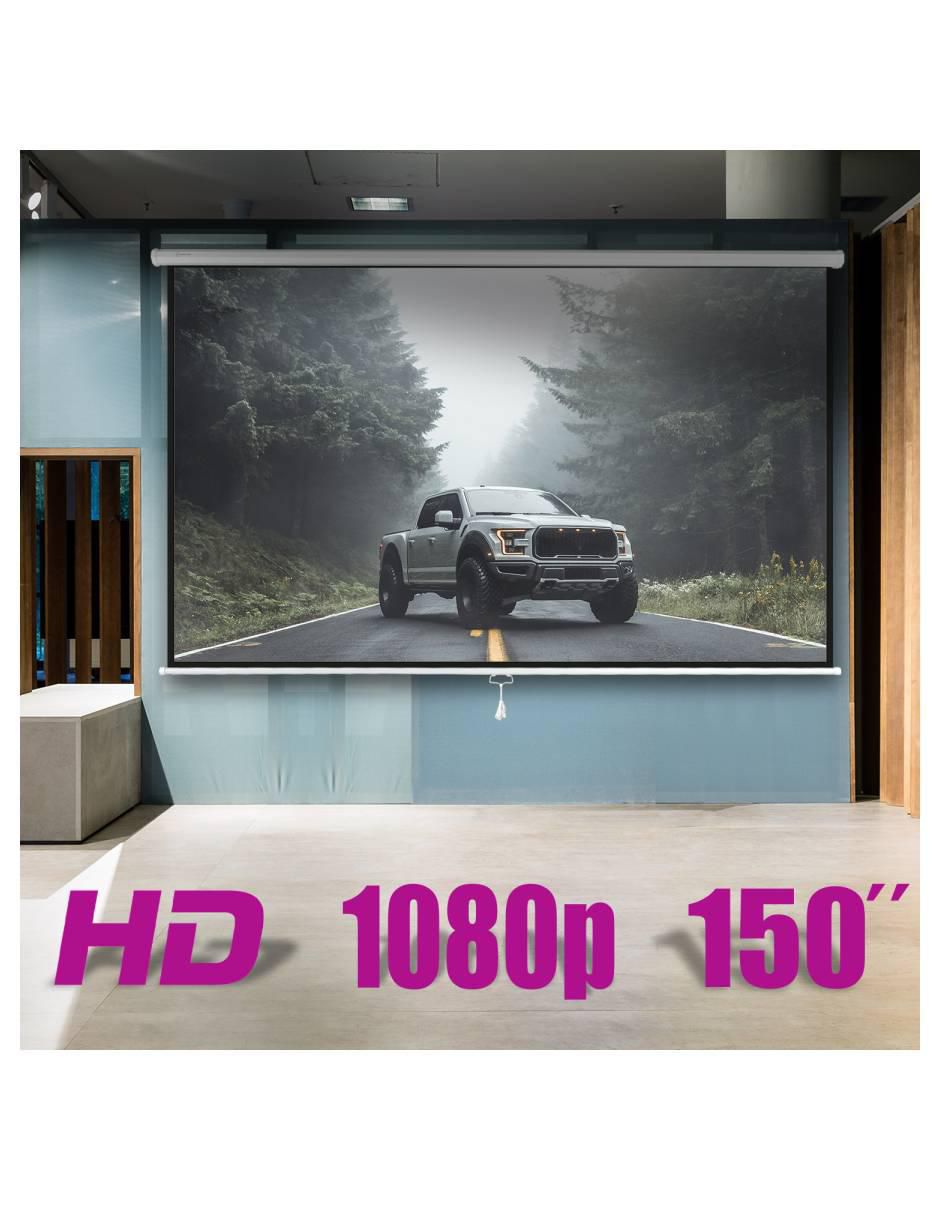 Pantalla proyector manual mkz-panta150mbla 4