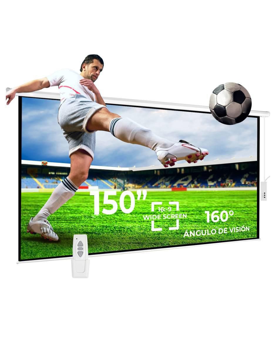 Pantalla proyector eléctrica mkz-panta150ebla 3