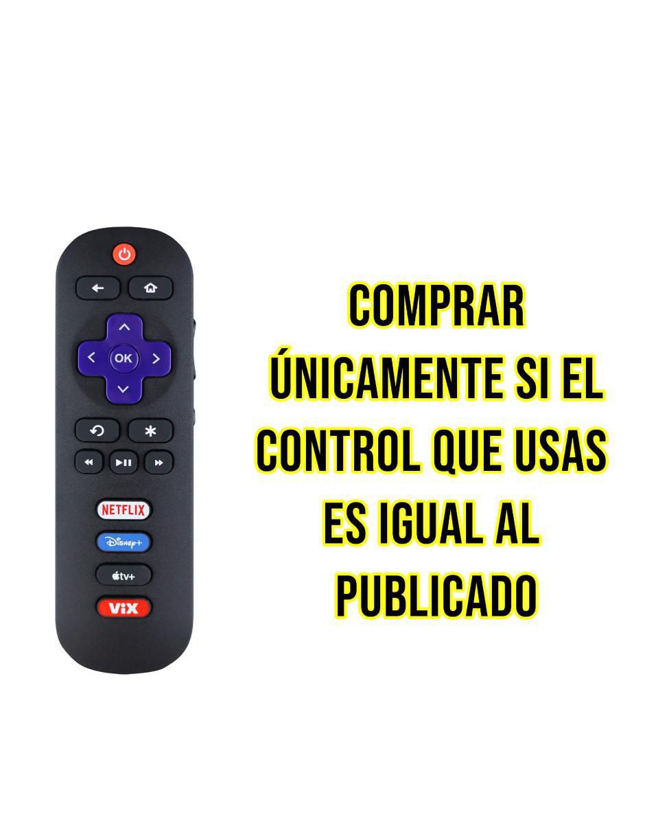 Control remoto para smart TV CE-TAWR TCL Roku TV 7