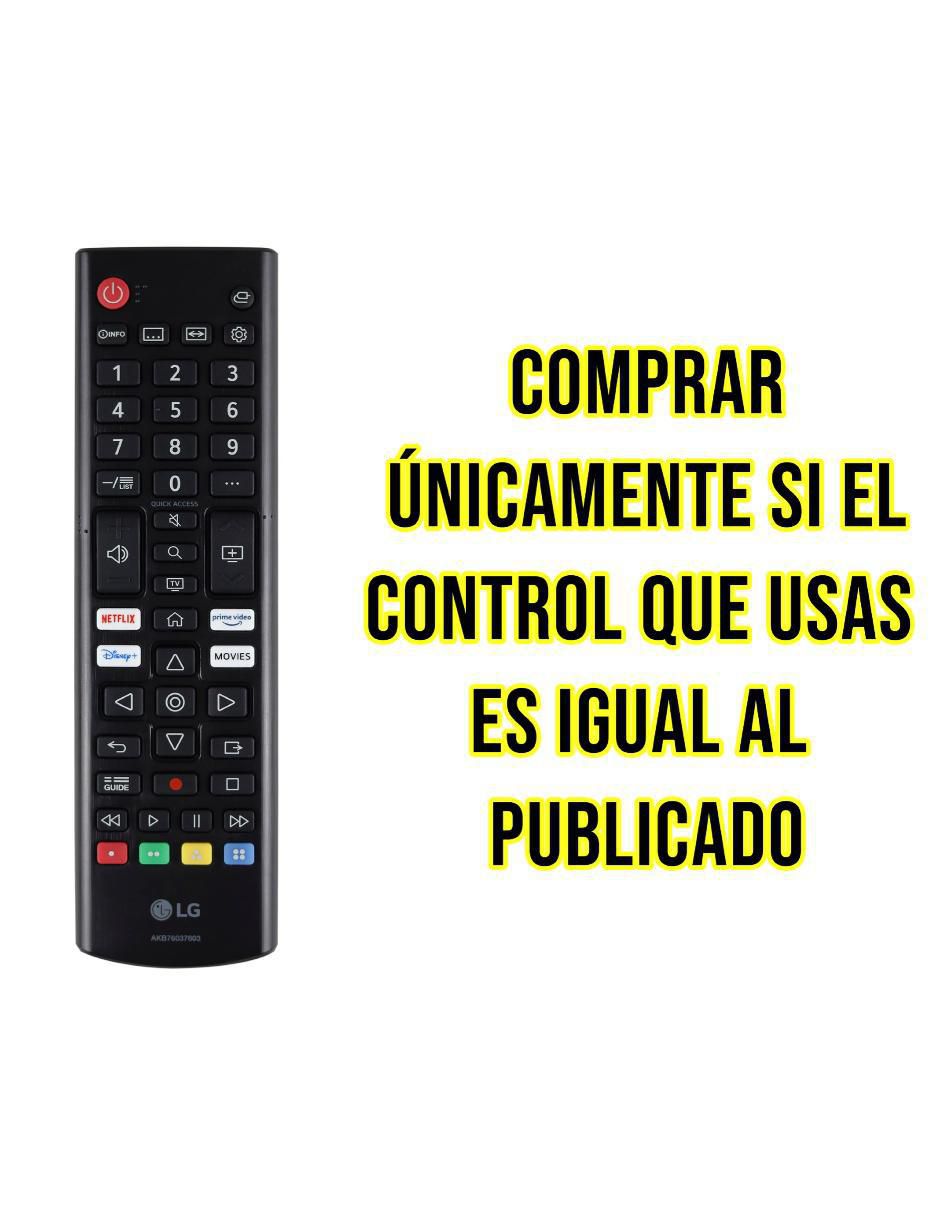 Control remoto para Smart TV AKB76037603 LG 7