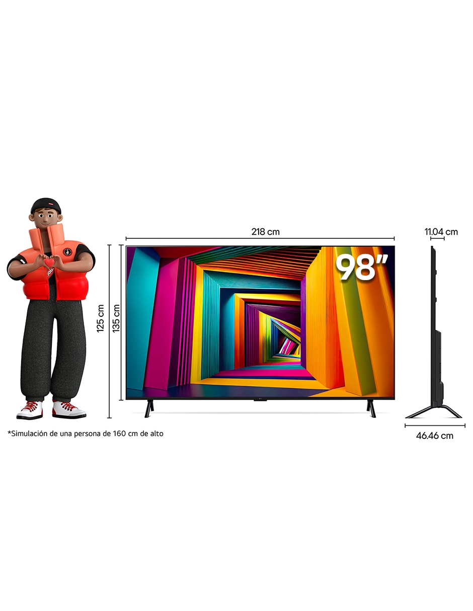 Pantalla Smart TV LED de 98 pulgadas 4K/UHD 98UT9050PSA con WebOS con LG ThinQ AI 10