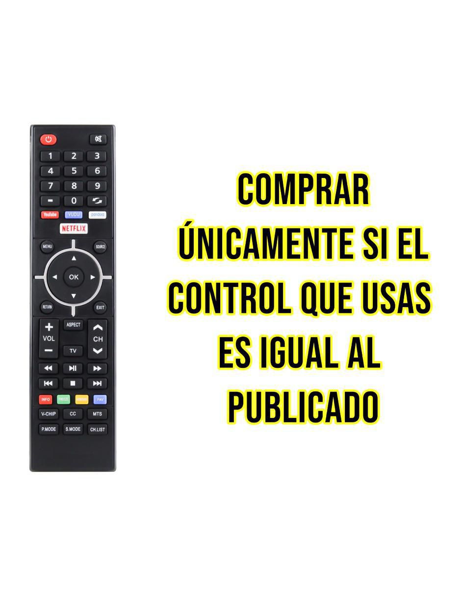 Control remoto para Smart TV CE-E81 Vios RCA Element 6