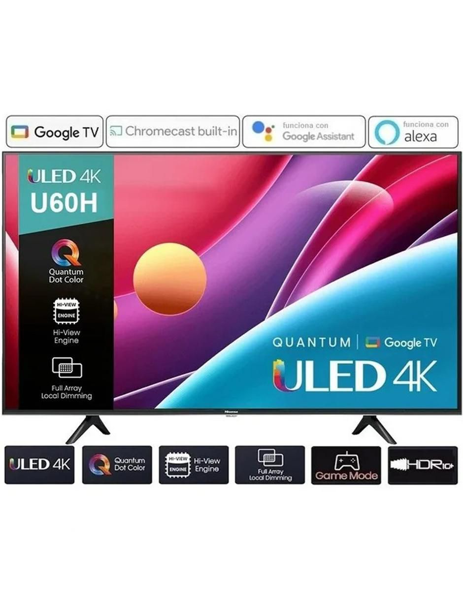 Pantalla Smart TV ULED de 50 pulgadas 4K/UHD 50U60H con Google TV 2