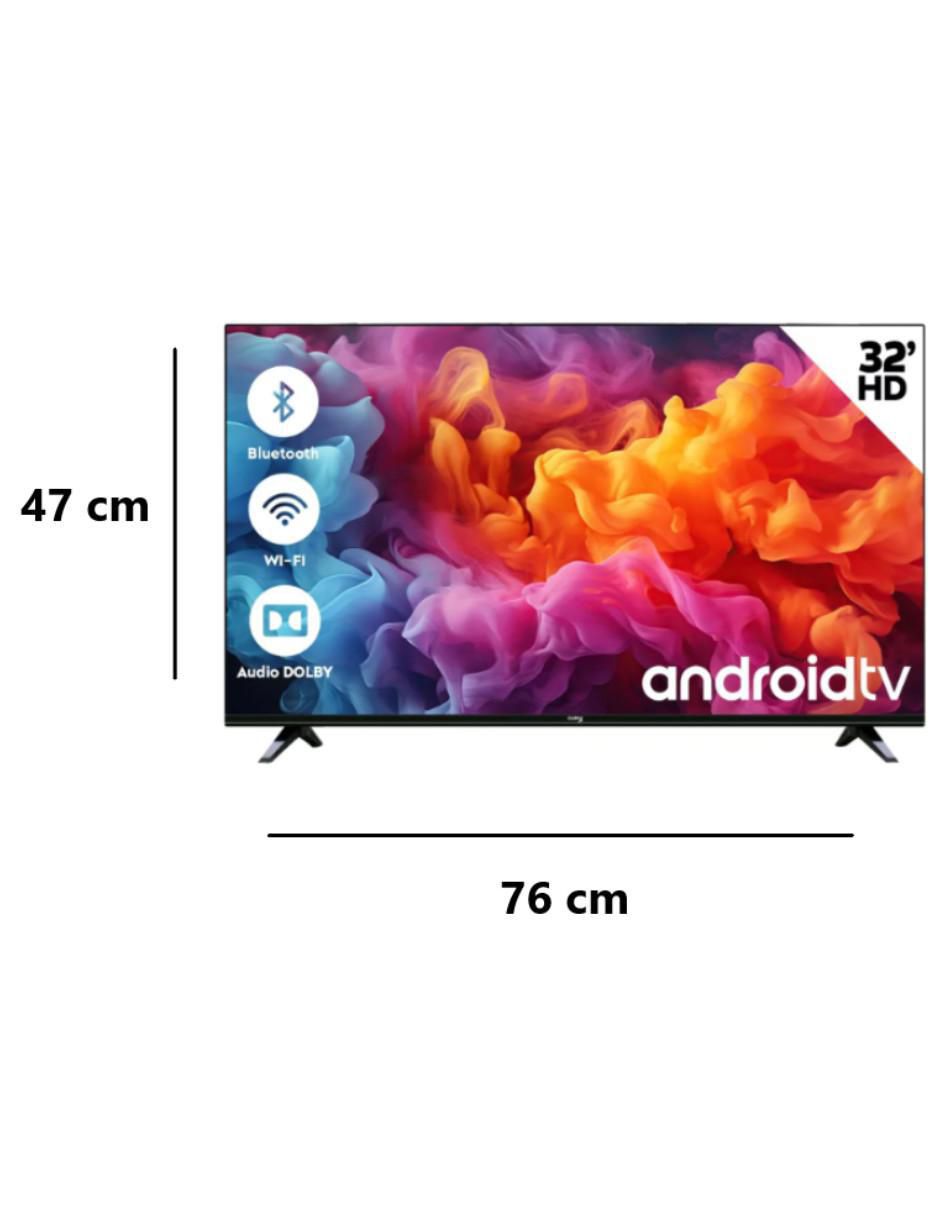 Pantalla Smart TV LED de 32 pulgadas HD CUO-HDTV32 con Android TV 5