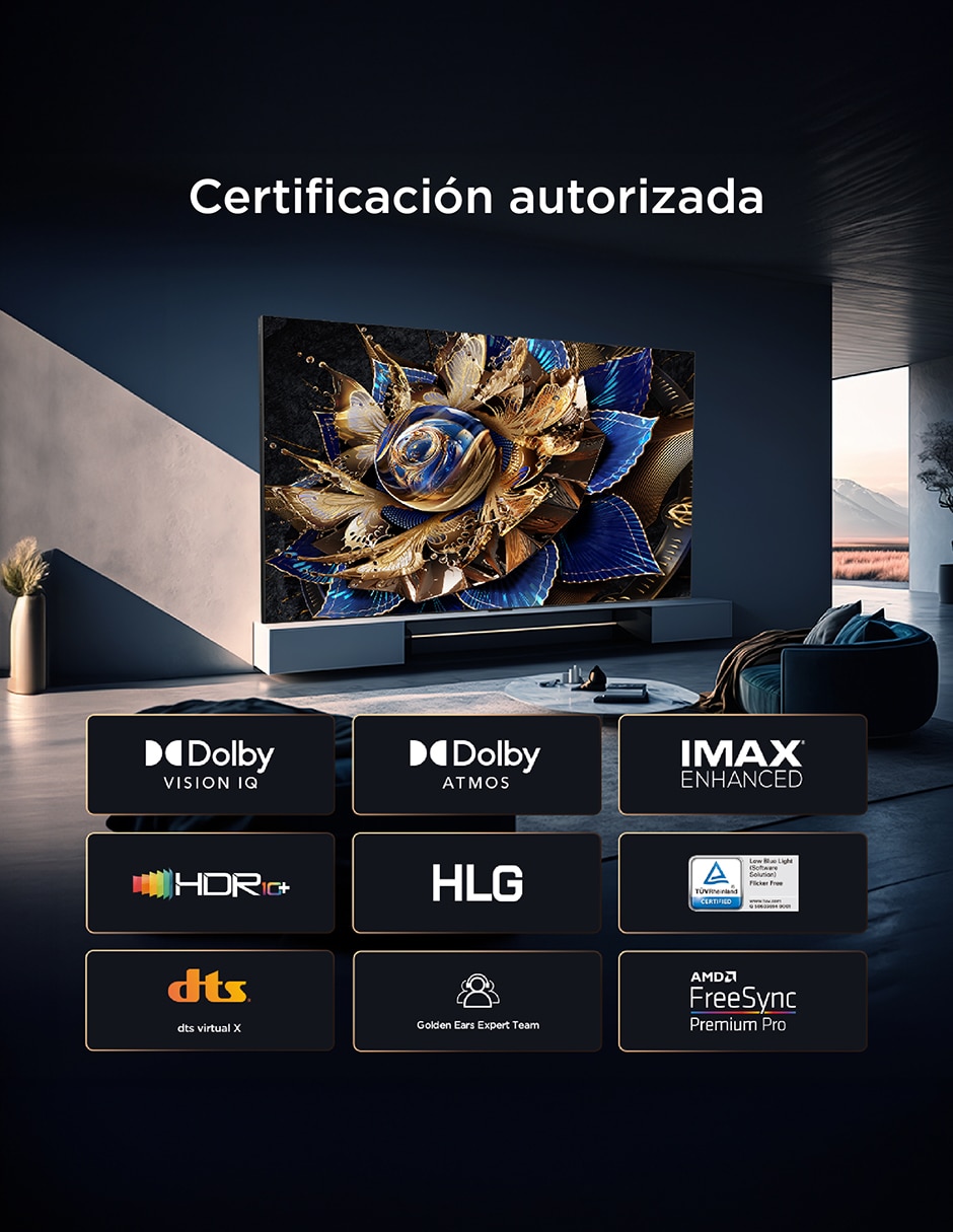 Pantalla Smart TV QD- mini LED de 115 pulgadas 4K/UHD 115QM891G con Google TV 9