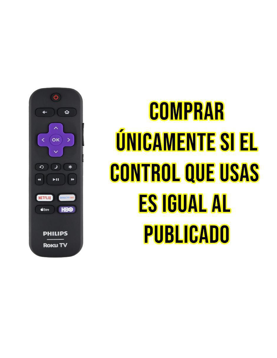 Control remoto para Smart TV Expert Ri-Neru-P Philips Roku 9