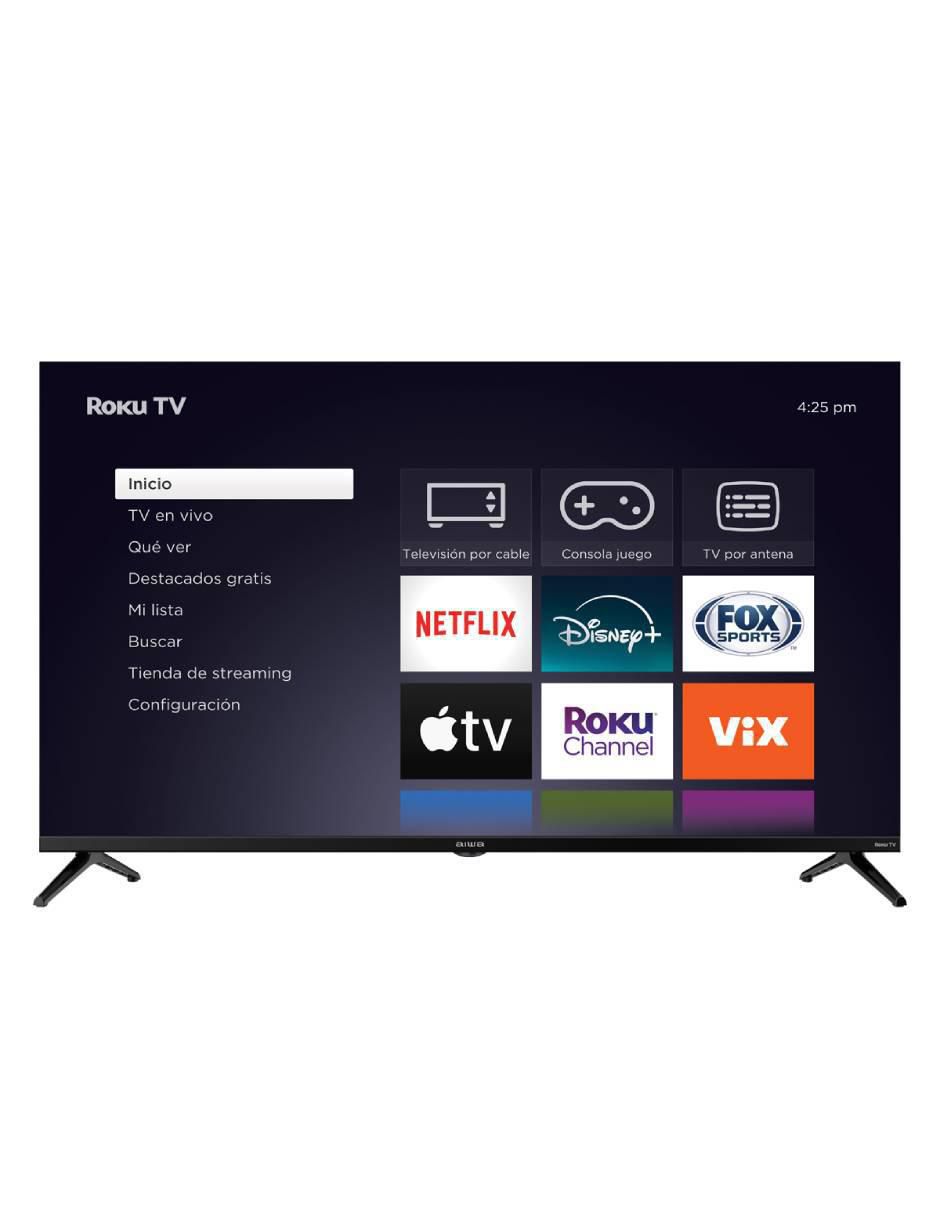 Pantalla Smart TV LED de 40 pulgadas Full HD aw40b4smkr con Roku Tv
