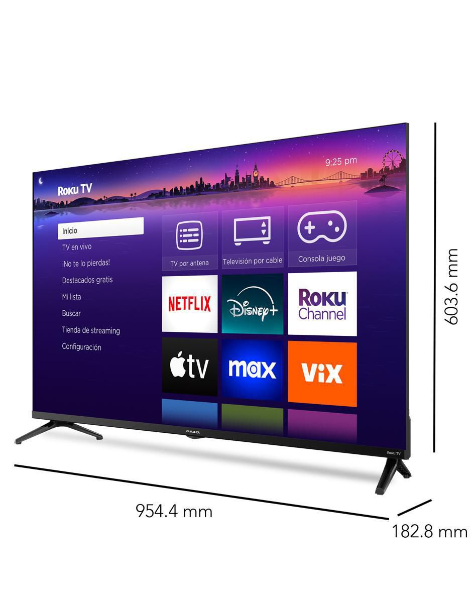 Pantalla Smart TV LED de 43 pulgadas Full HD AW43B4SMRK con Roku TV 6