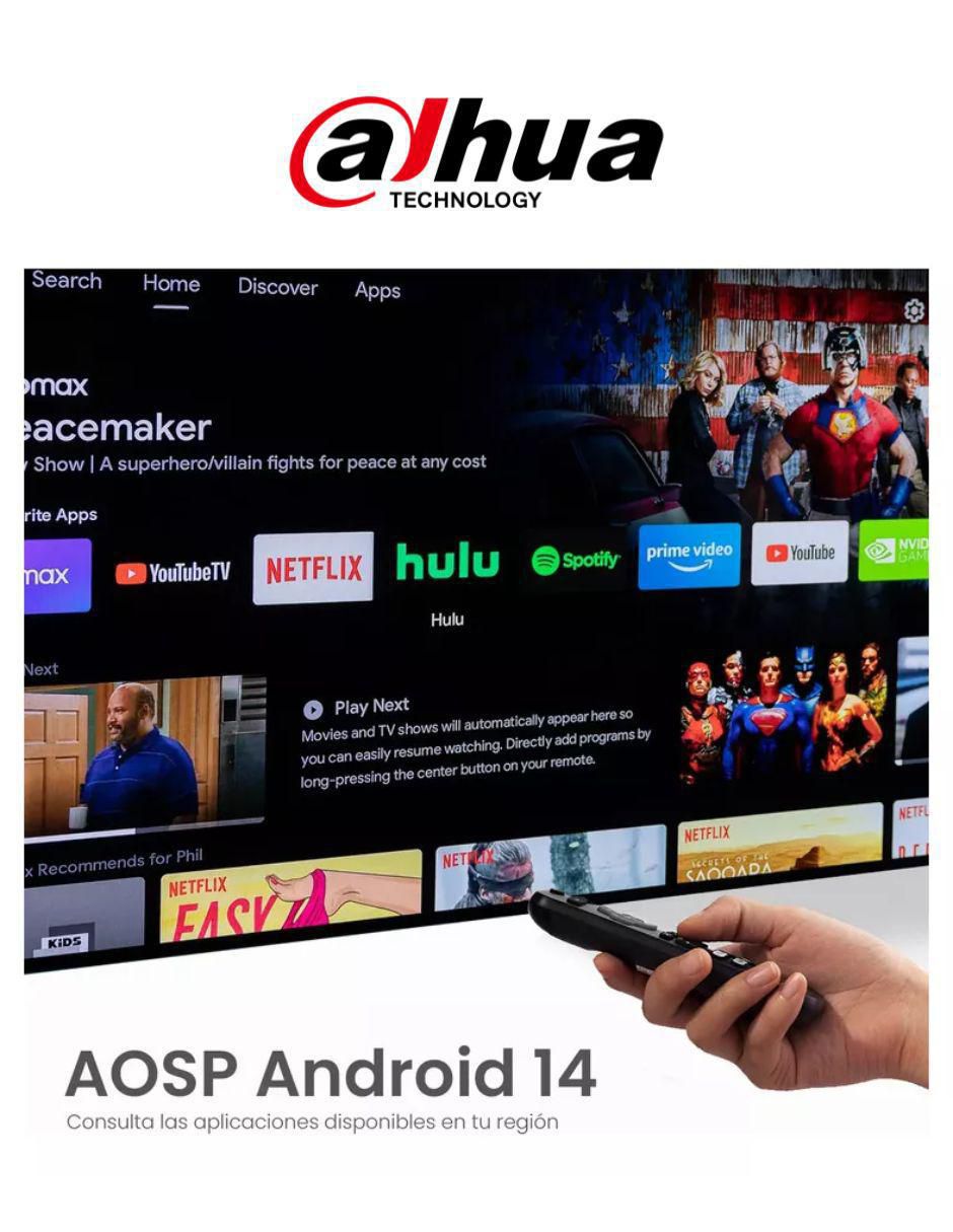 Pantalla Smart TV LED de 32 pulgadas Full HD DHI-LTV32-SA100-C con Android TV 3