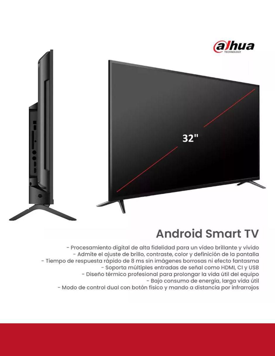Pantalla Smart TV LED de 32 pulgadas Full HD DHI-LTV32-SA100-C con Android TV 6