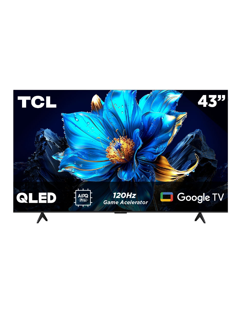 Pantalla Smart TV QLED de 43 pulgadas 4K/UHD 43Q6K con Google TV 2