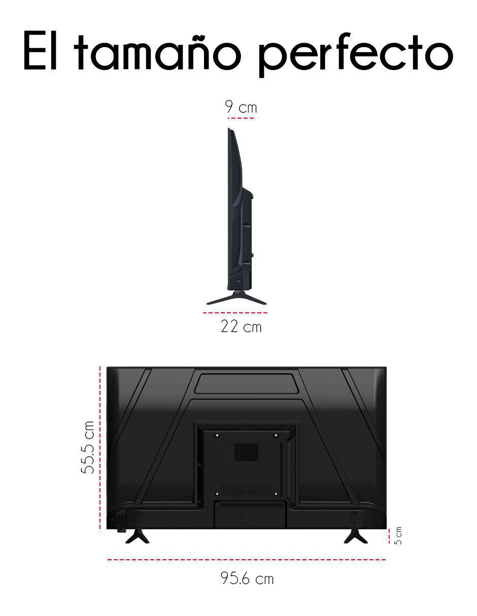 Pantalla smart TV Led de 43 pulgadas HD RED43STV con android tv 7