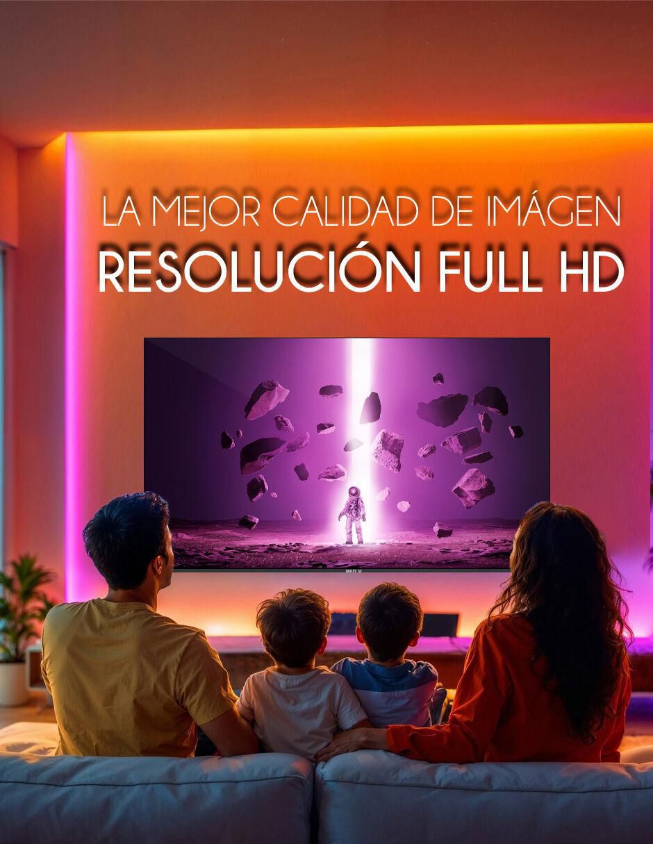 Pantalla smart TV Led de 43 pulgadas HD RED43STV con android tv 5