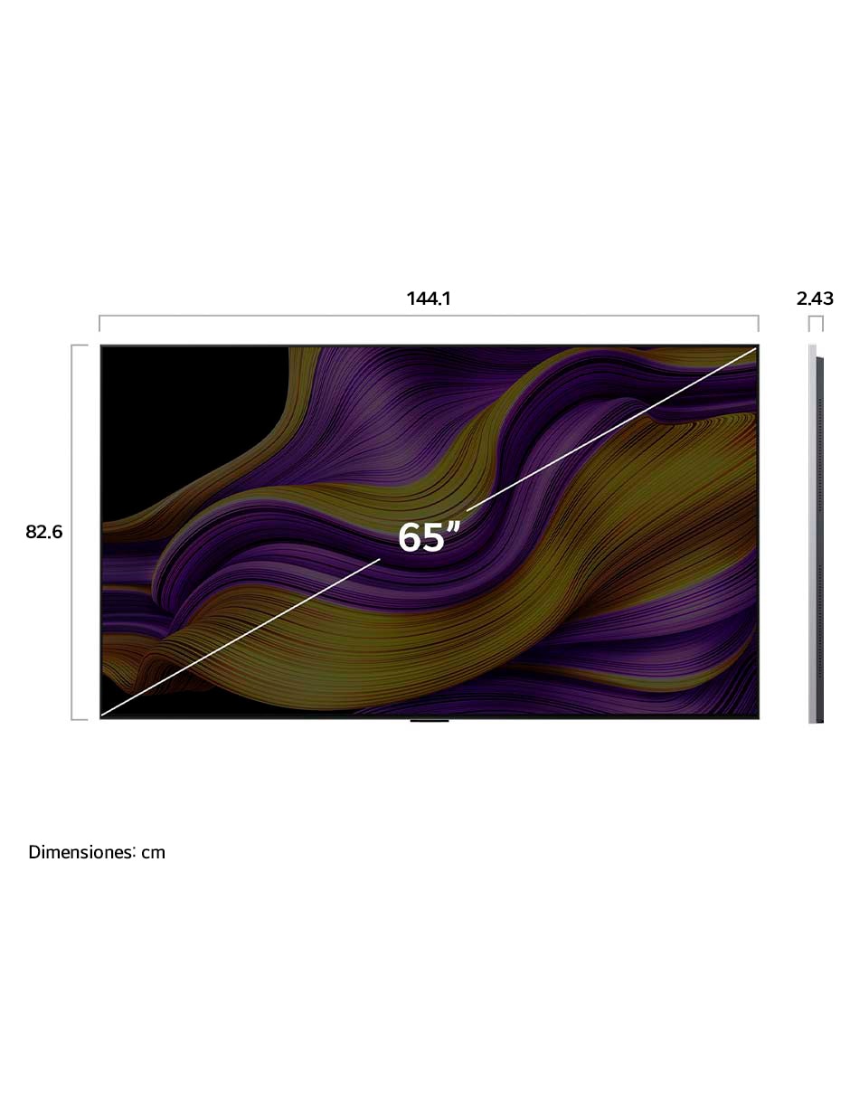 Pantalla Smart TV OLED de 65 pulgadas 4K OLED65G5PSA con Evo AI 11