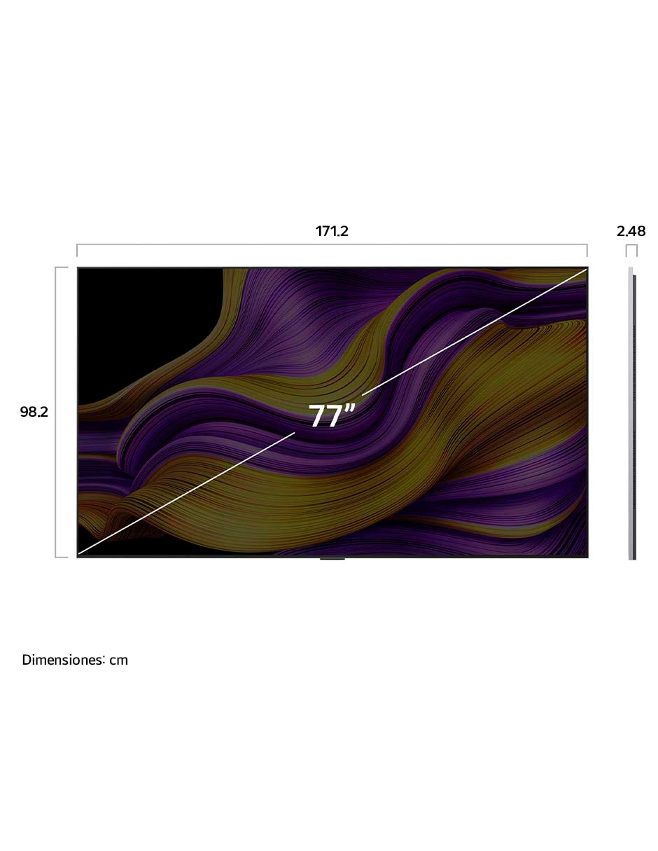 Pantalla Smart TV OLED de 77 pulgadas 4K OLED77G5PSA con Evo AI 9