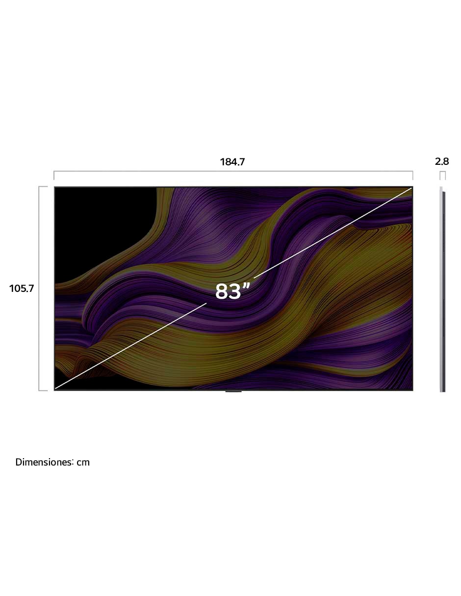 Pantalla Smart TV OLED de 83 pulgadas 4K OLED83G5PSA con evo AI 9