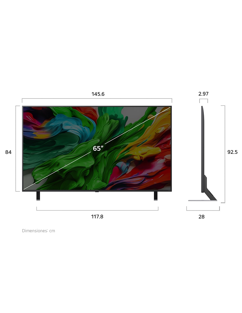 Pantalla Smart TV QNED de 65 pulgadas 4K 65QNED85ASG con WebOS con evo AI 8