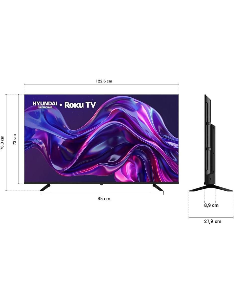 Pantalla Smart TV LED de 55 pulgadas 4K/UHD HYLED5527R4KM con Roku TV 5