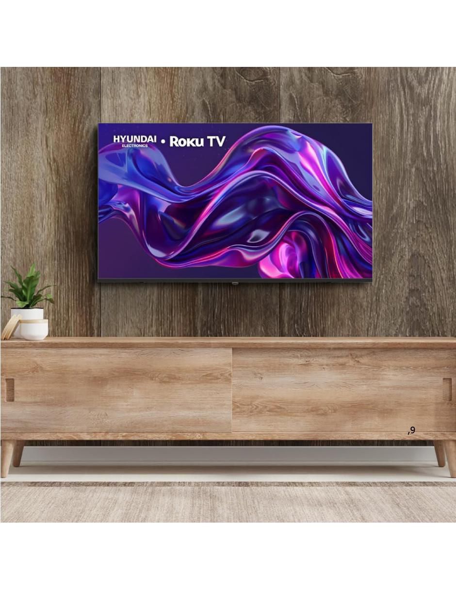 Pantalla Smart TV LED de 55 pulgadas 4K/UHD HYLED5527R4KM con Roku TV 3