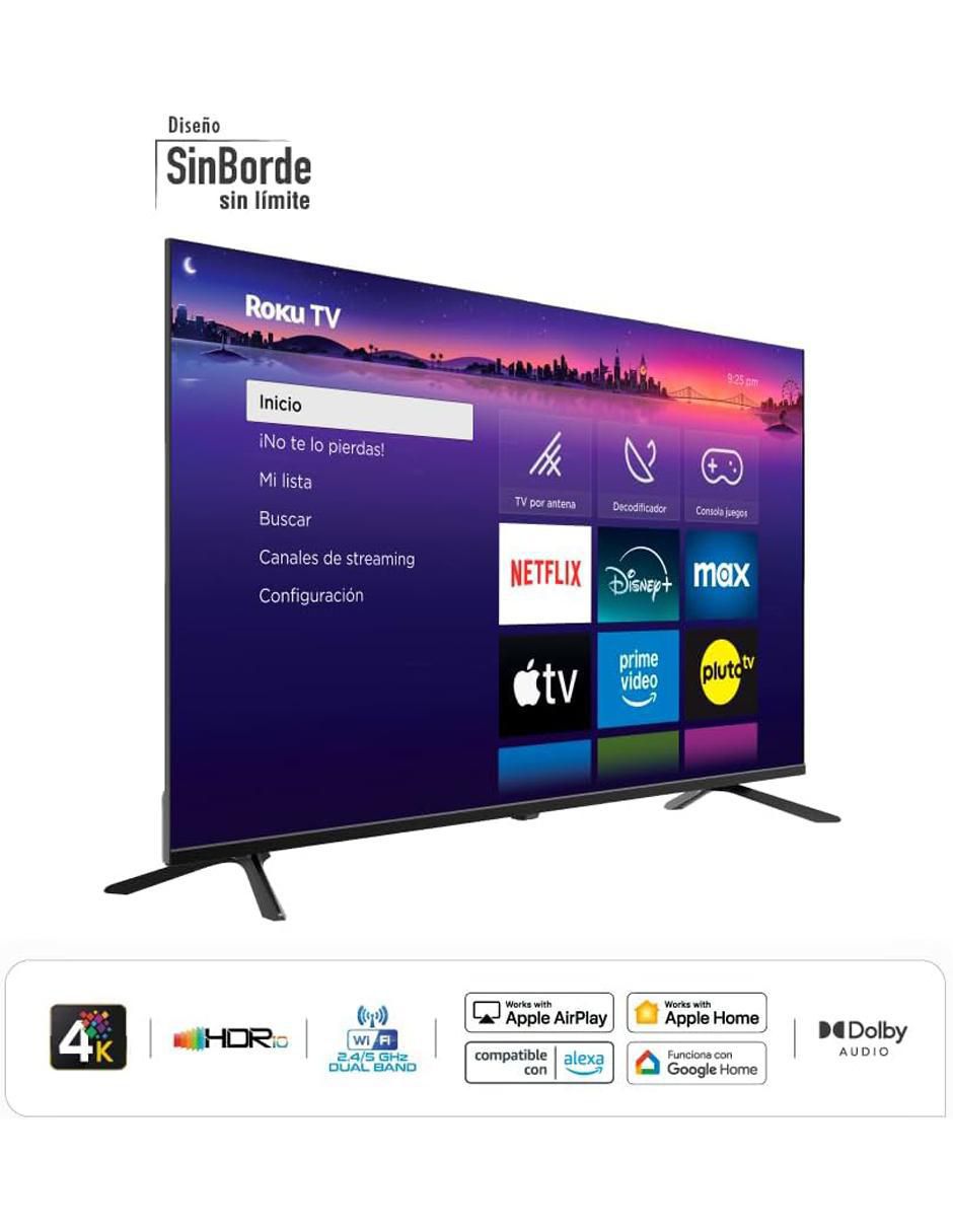 Pantalla Smart TV LED de 50 pulgadas 4K/UHD HYLED5023R4KM con Roku TV 2