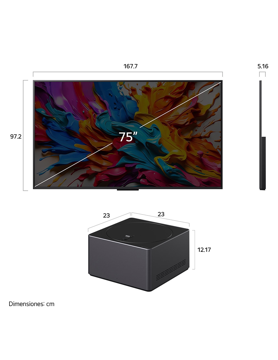 Pantalla Smart TV QNED de 75 pulgadas 4K 75QNED9MASA con WebOS con evo AI True Wireless 11