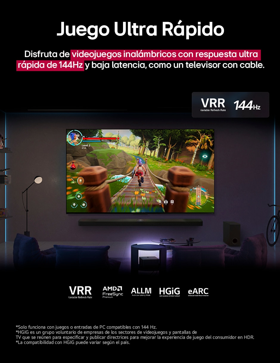 Pantalla Smart TV QNED de 75 pulgadas 4K 75QNED9MASA con WebOS con evo AI True Wireless 3