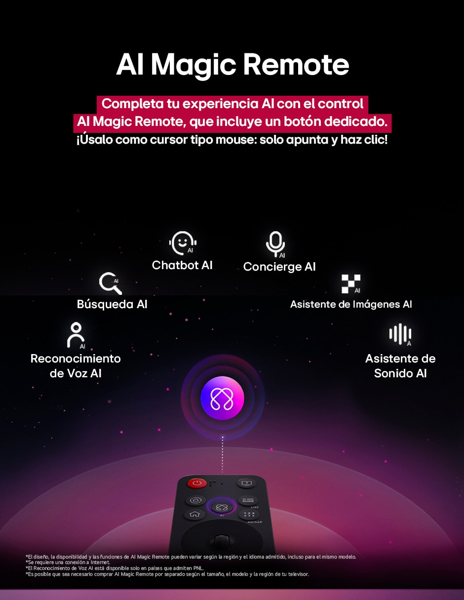 Pantalla Smart TV QNED de 75 pulgadas 4K 75QNED9MASA con WebOS con evo AI True Wireless 5