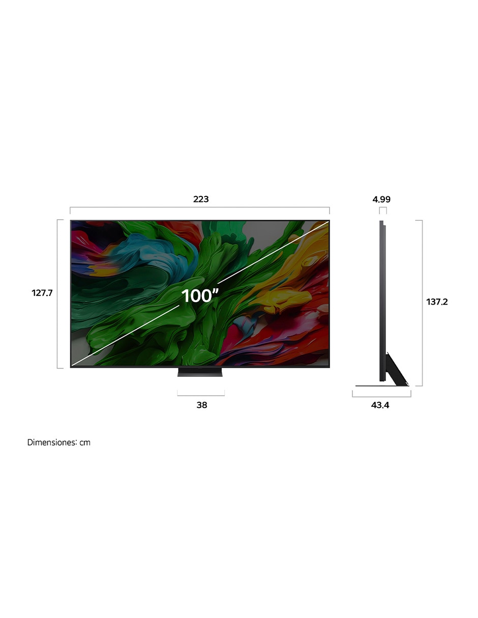 Pantalla Smart TV QNED de 100 pulgadas 4K 100QNED86AS con Evo AI