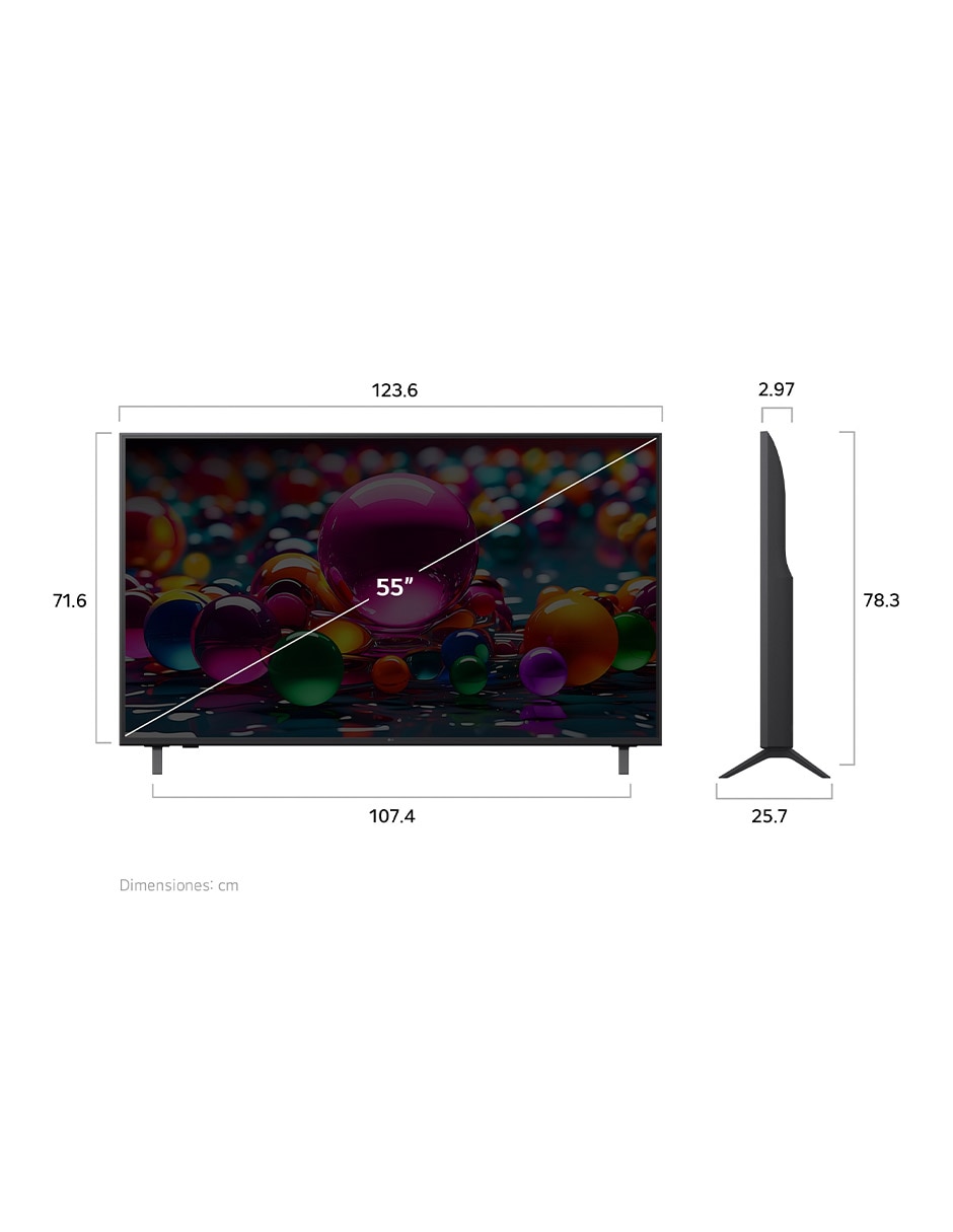 Pantalla Smart TV LG UHD de 55 pulgadas 4K 55UA8050PSA con AI webOS 17