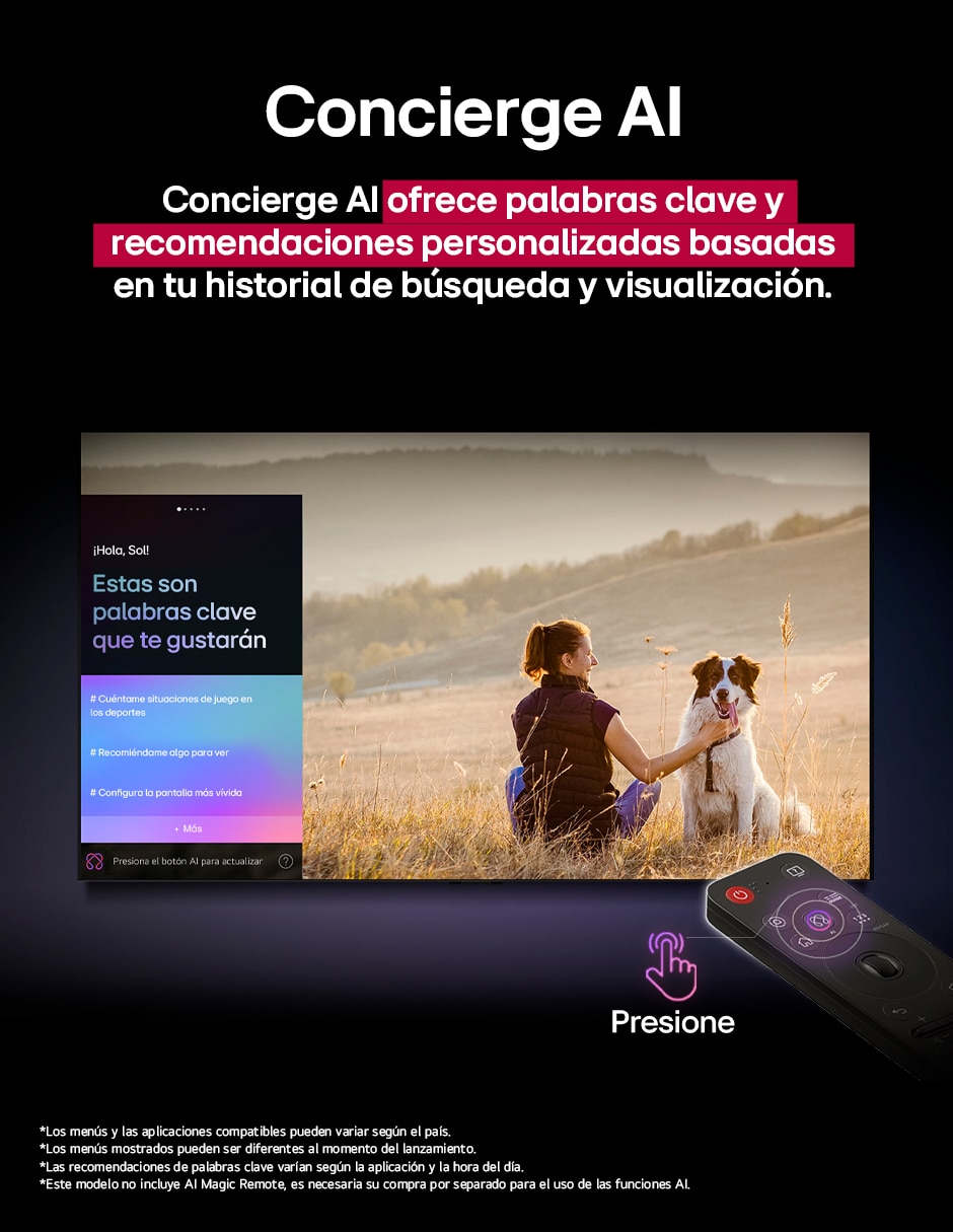 Pantalla Smart TV Crystal UHD de 43 pulgadas 4K 43UA7500PSA con AI WebOs 9