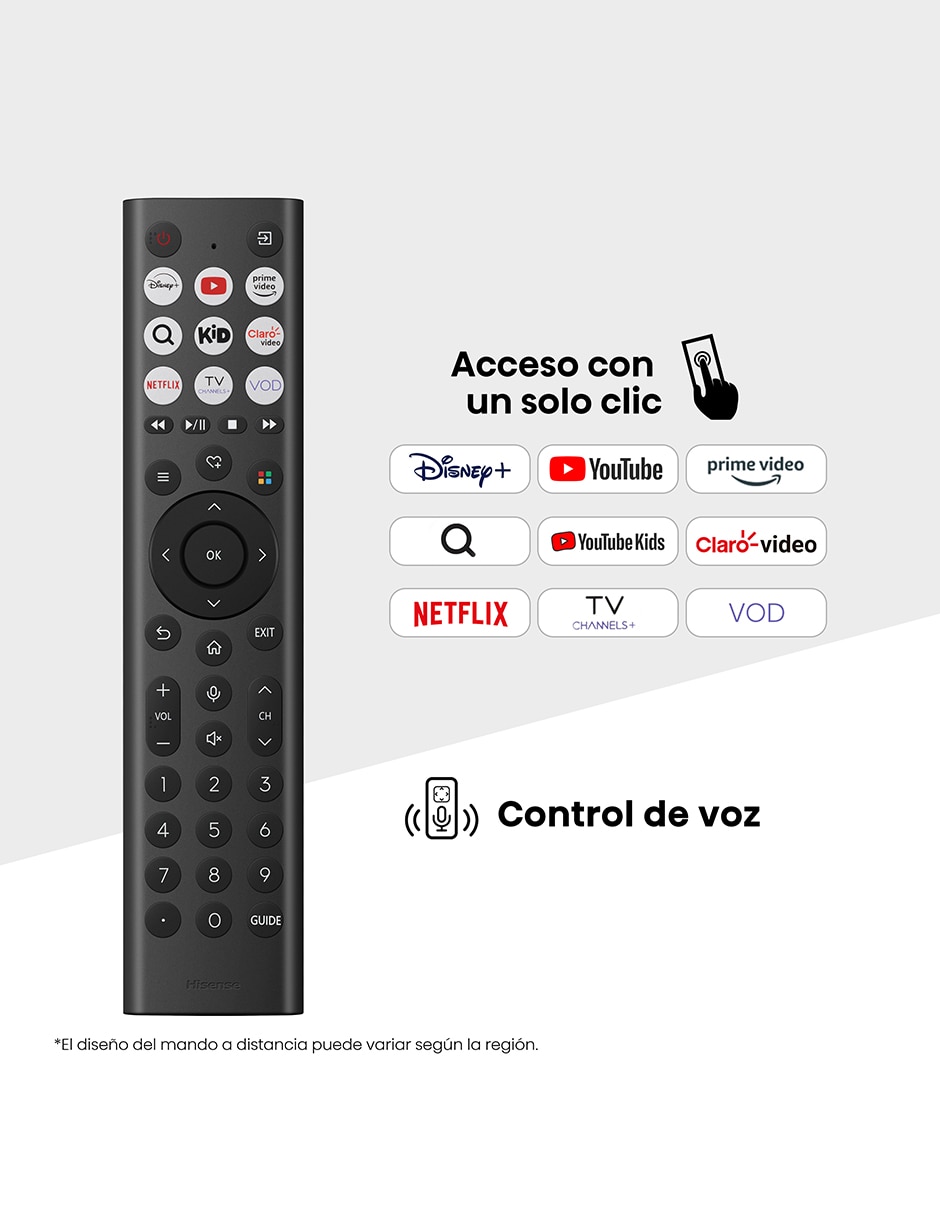 Pantalla Smart TV UHD de 65 pulgadas 4K/UHD 65A65NV con AI Sports Mode 5
