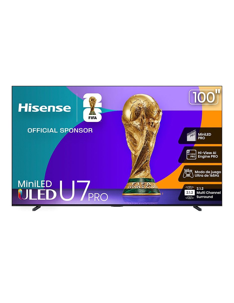 Pantalla Smart TV QD- mini LED de 100 pulgadas 4K/UHD 100U7QG Pro con Google TV con AI Picture