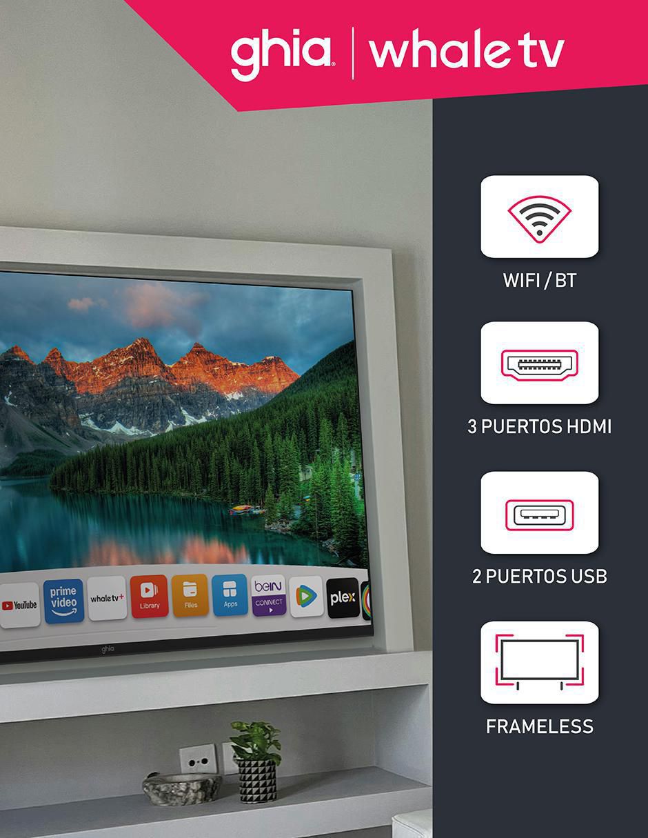 Pantalla Smart TV LEd de 43 pulgadas Full HD g43w25 con Whale OS 6