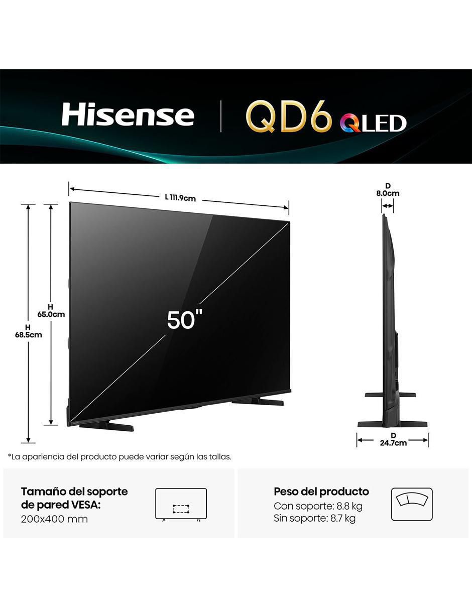 Pantalla Smart TV QLED de 50 pulgadas 4K 50QD6QV + cable HDMI 4K 8
