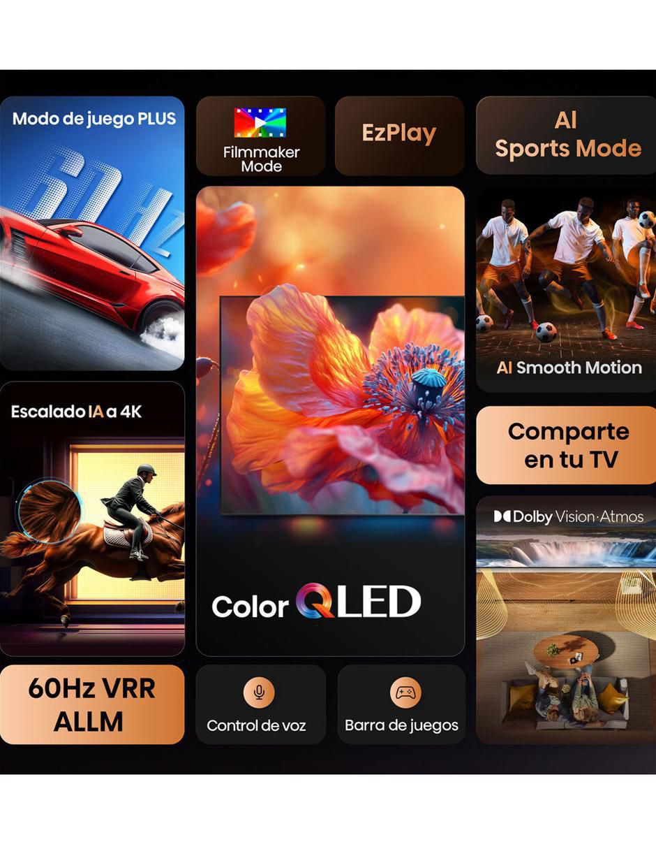 Pantalla Smart TV QLED de 65 pulgadas 4K/UHD 65QD6QV 4