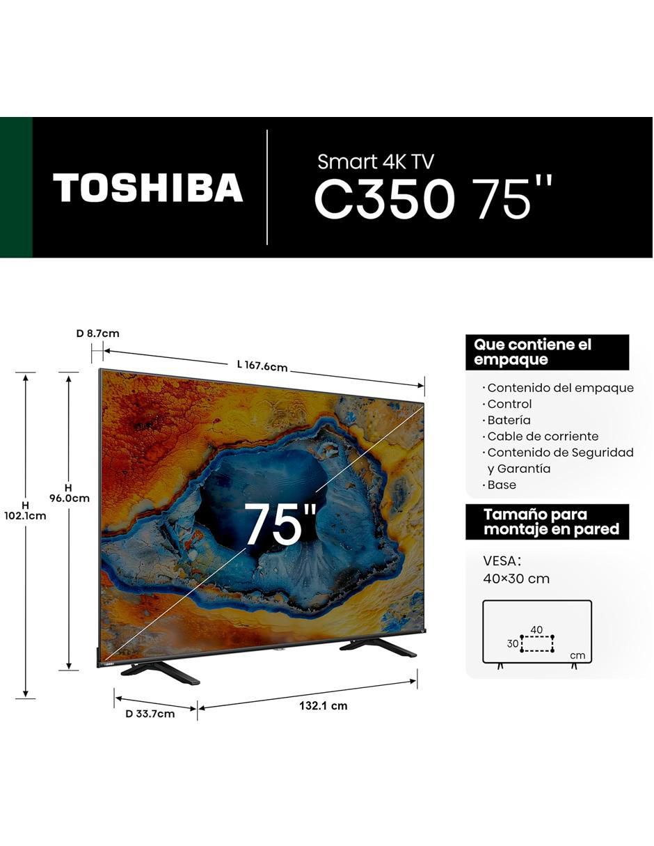 Pantalla Smart TV LED de 75 pulgadas 4K/UHD 75c350nm 12