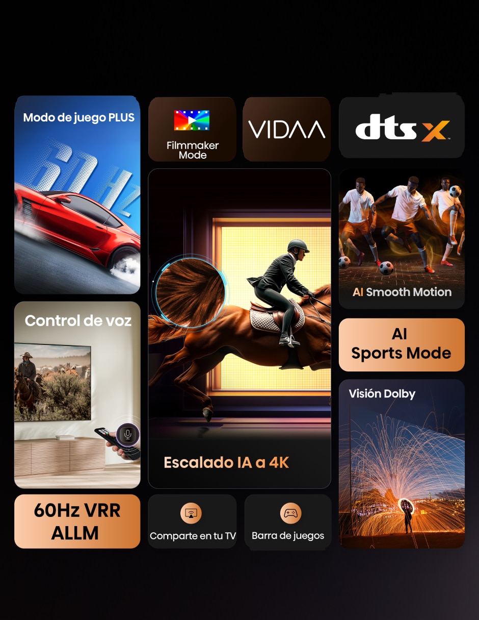 Pantalla Smart TV LED de 43 Pulgadas 4K/UHD 43A65NV con AI Sports Mode 9