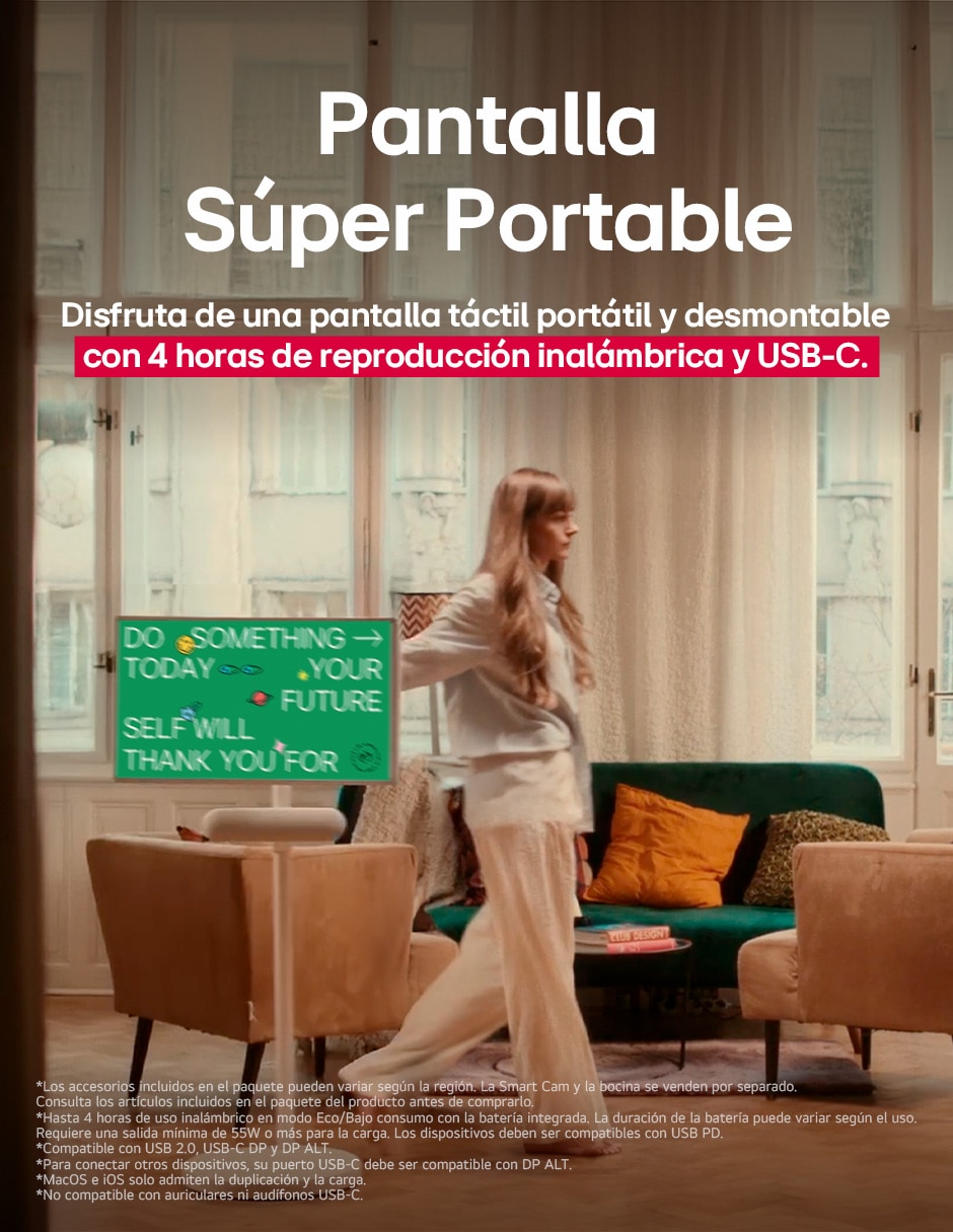 Pantalla Smart TV LED de 27 pulgadas Full HD 27LX6TYGA con AI WebOS 6