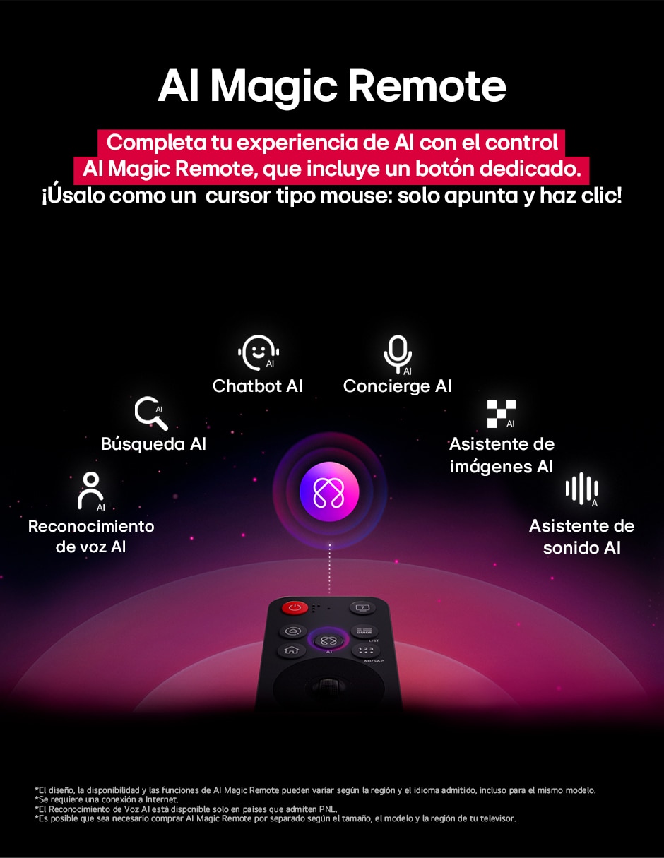 Pantalla Smart TV QNED de 75 pulgadas 4K 75QNED70ASC con AI webOS 6