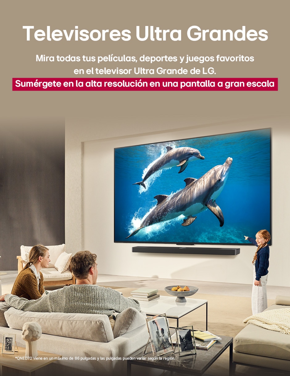 Pantalla Smart TV QNED de 75 pulgadas 4K 75QNED70ASC con AI webOS 8