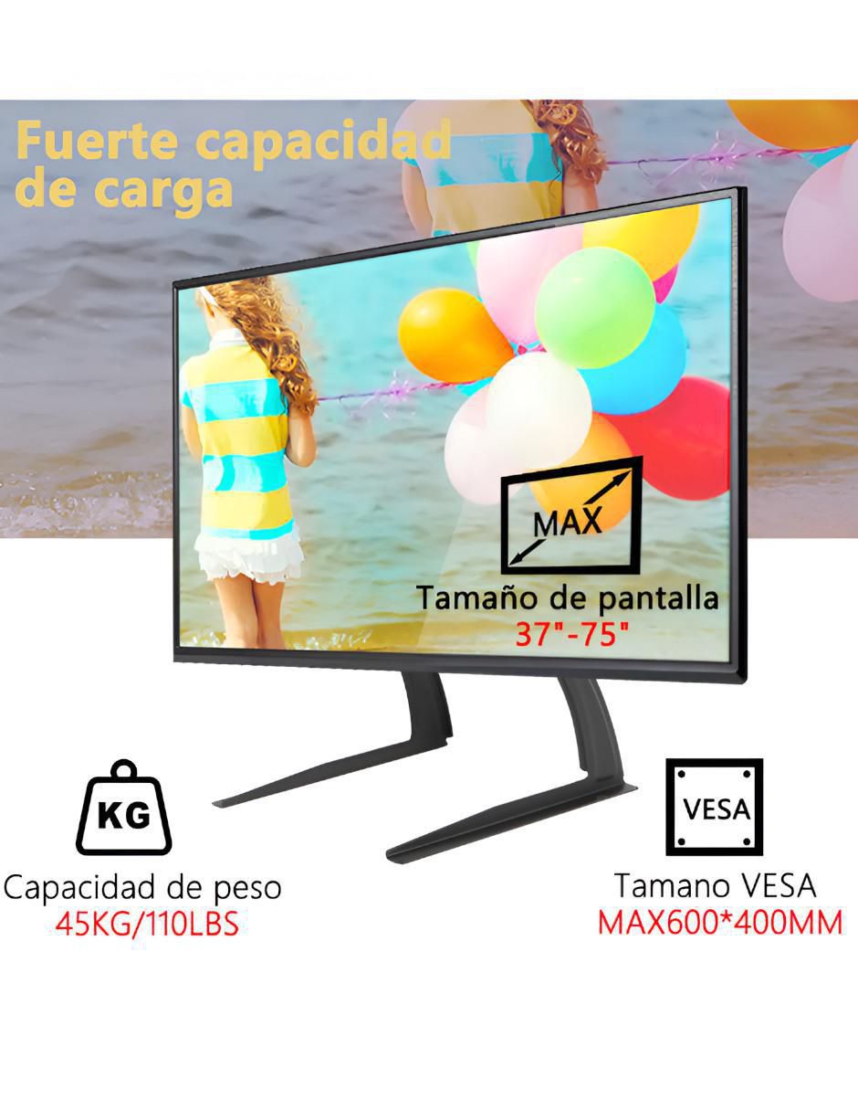 Soporte piso para pantalla fijo 37 - 63 pulgadas 2