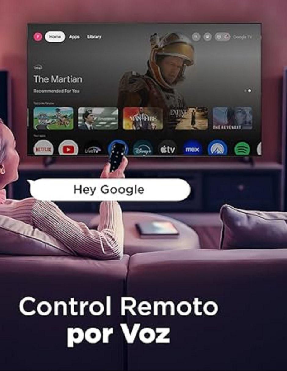Pantalla smart tv Qled de 55 pulgadas 4k/uhd 55Q5K con Google tv 2